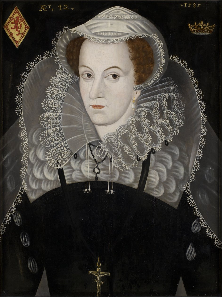 スコットランドの女王マリアの肖像（1542-1587） 作： ローランドロックリーの後