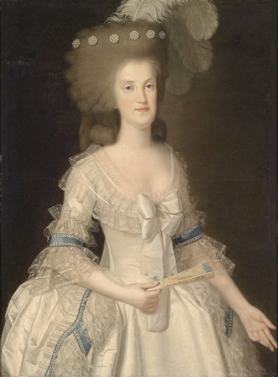 オーストリアの大公生まれのナポリのマリア・カロライナ女王の肖像（1752-1814） 作： アグスティン・エステベ