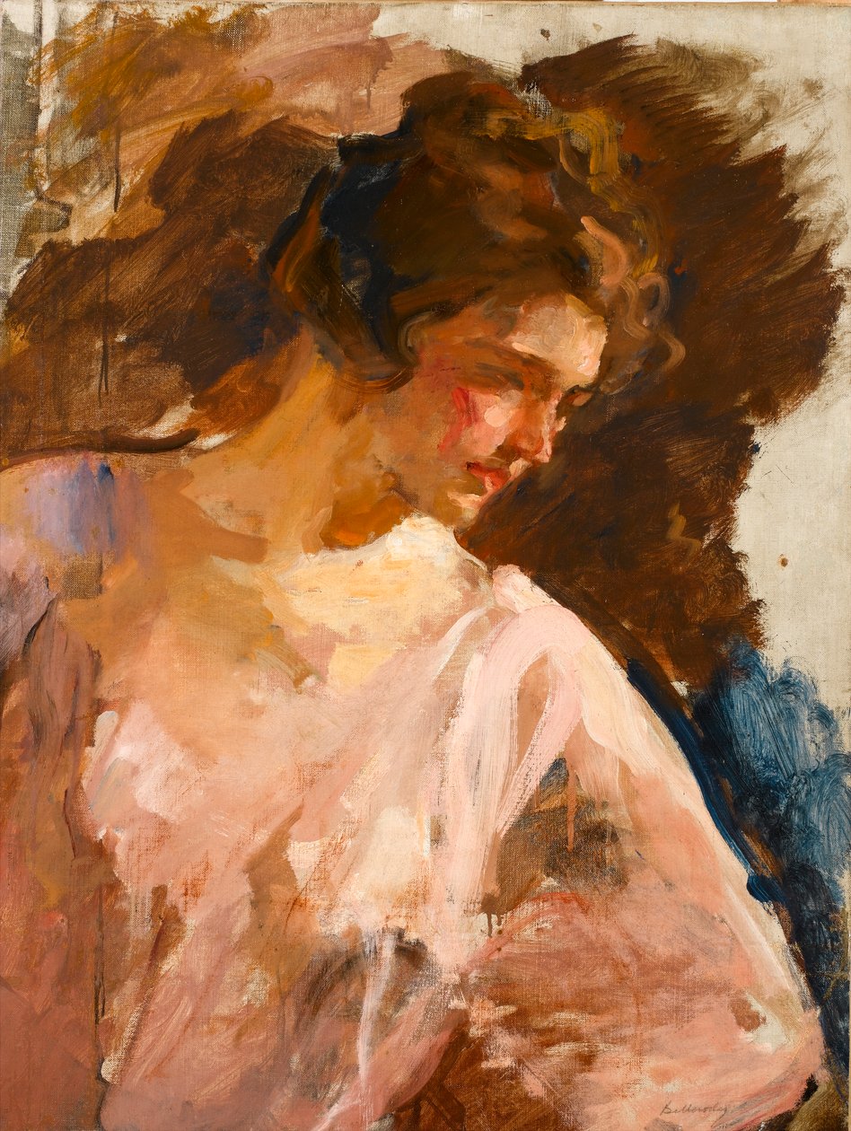 若い女性の肖像、1900年頃 作： アルベール・ド・ベルエロッシュ