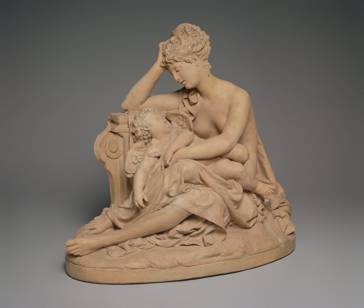 ヴィーナスと愛、1864年（テラコッタ） 作： アルバートアーネストキャリアベルーズ