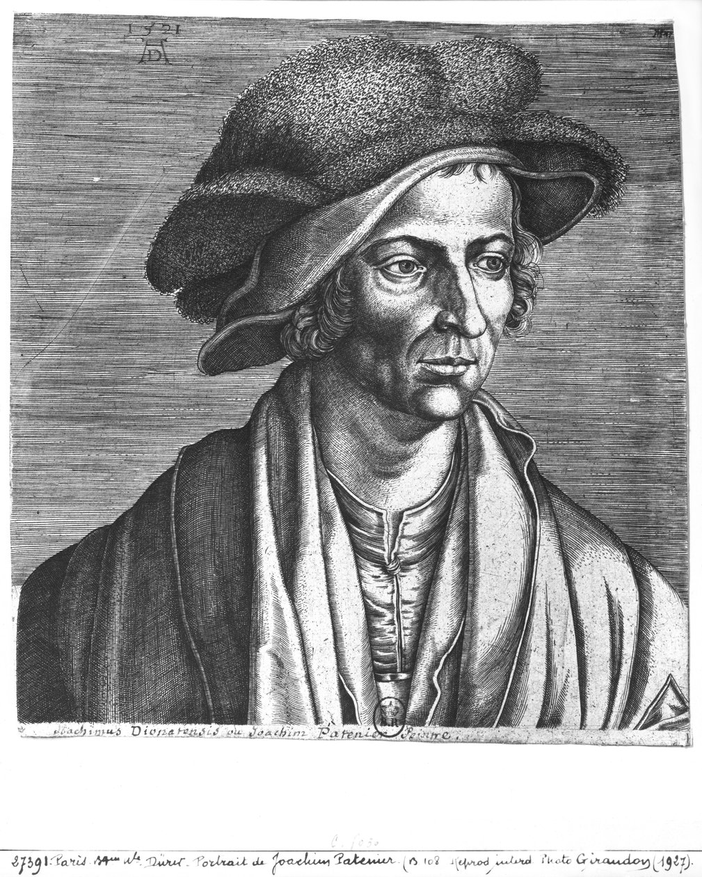 ヨアヒム・パティニルの肖像、1521年 作： アルブレヒト・デューラー