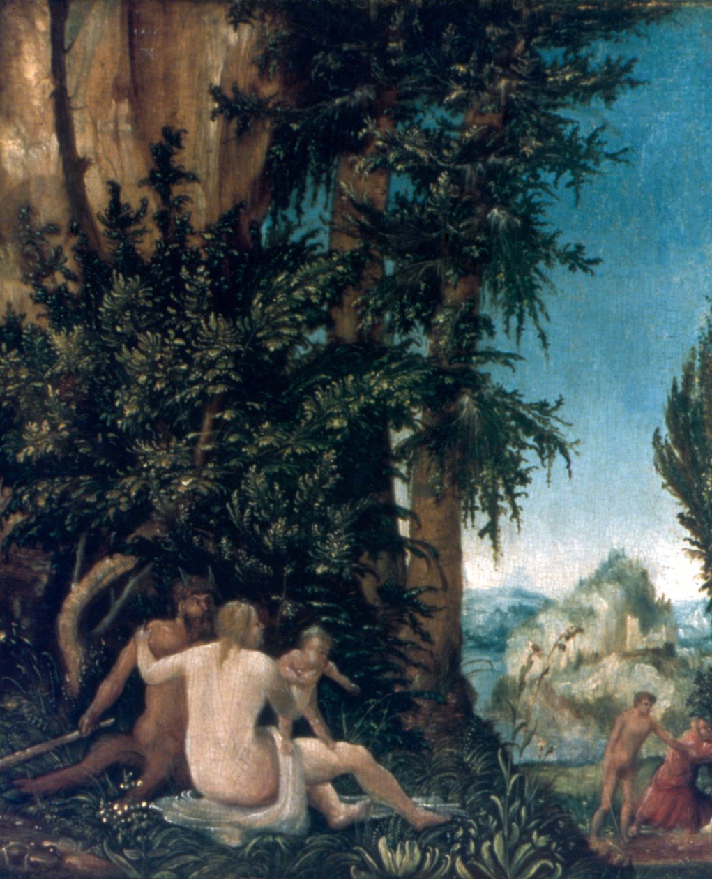 サテュロス一家のいる風景、1507年 作： アルブレヒト・アルトドルファー