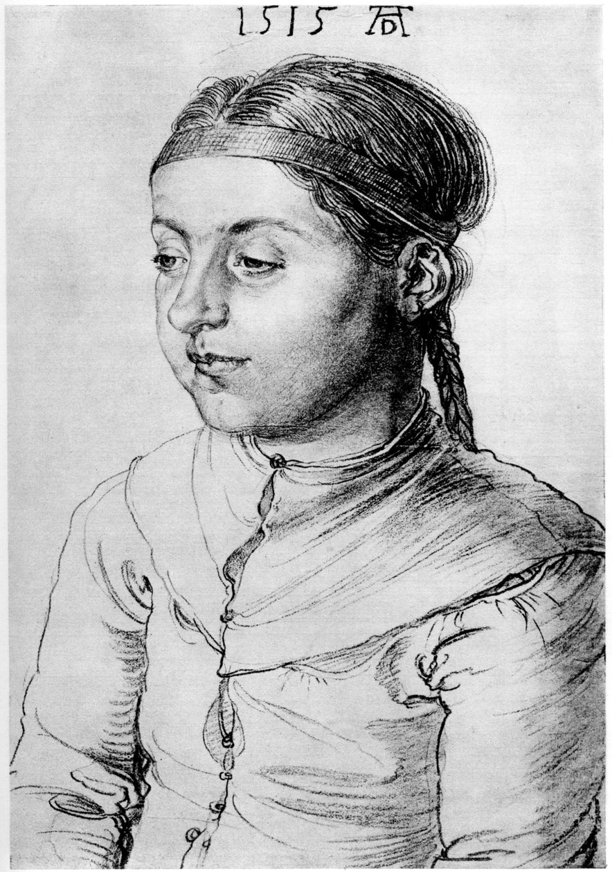 少女の頭、1515年、1936年 作： アルブレヒト・デューラー
