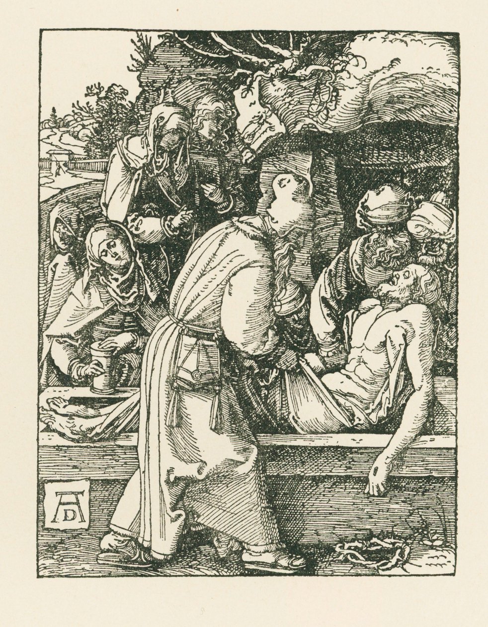 埋葬》1509-10年頃（木版画） 作： アルブレヒト・デューラーまたはデューラー