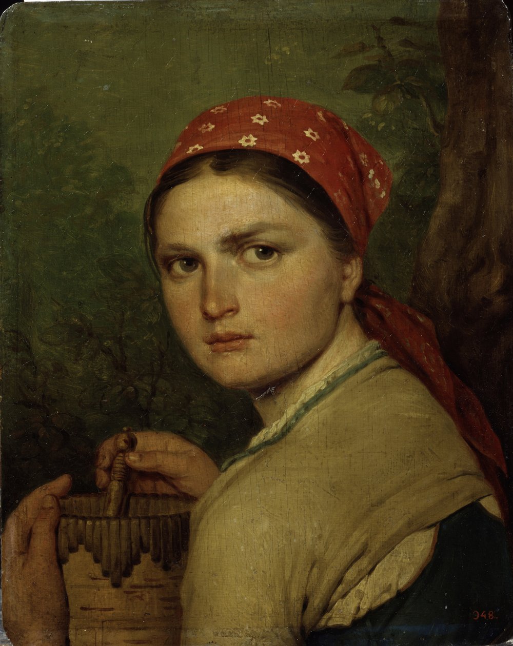 農民の少女、c。 1824 作： アレクセイ・ガブリロヴィッチ・ヴェネツィアーノフ