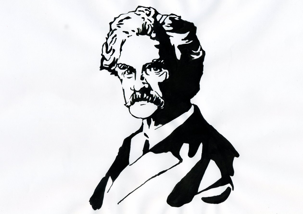 マーク・トウェインの肖像 (1835-1910) 作： アレッサンドロ・ロナティ