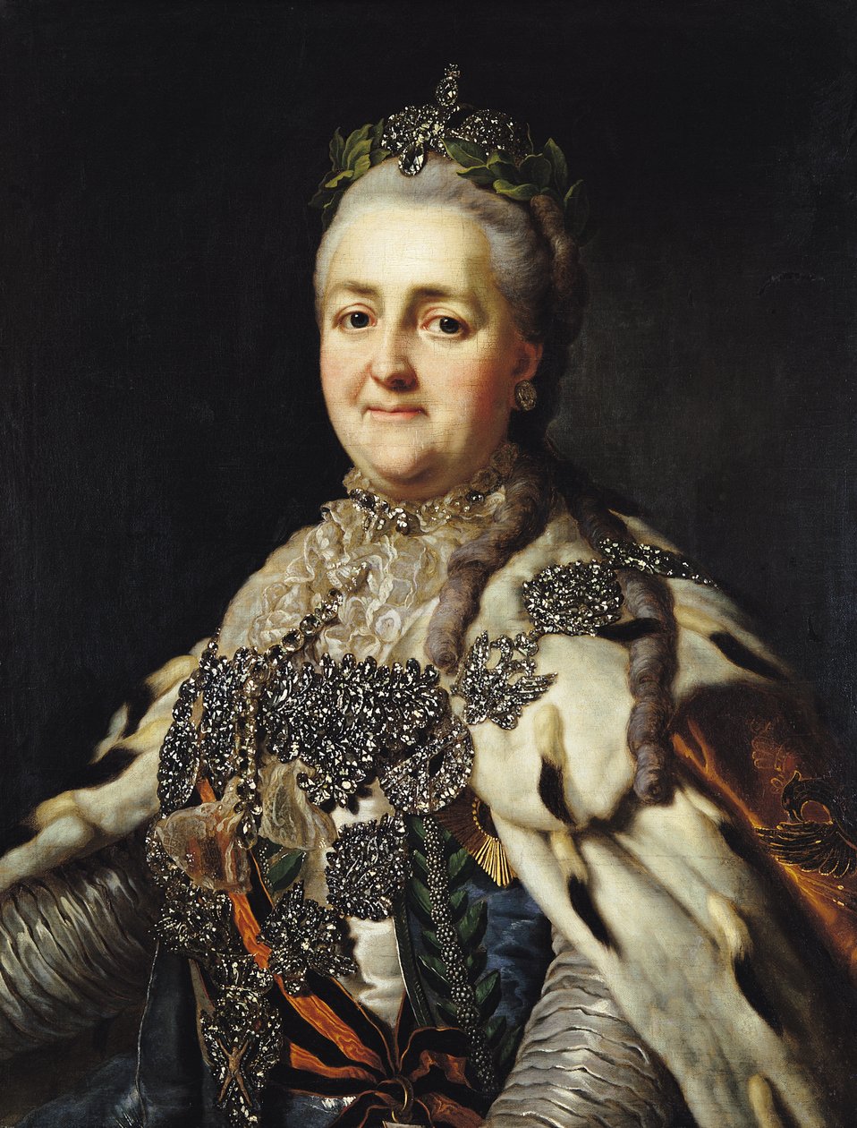 ロシアのキャサリン2世（1729-96）の肖像 作： アレクサンダー・ロスリン