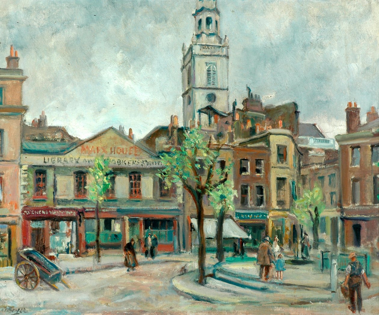 Clerkenwell Green (キャンバスに油彩) 作： アレクサンダージョシュアカレブブライス