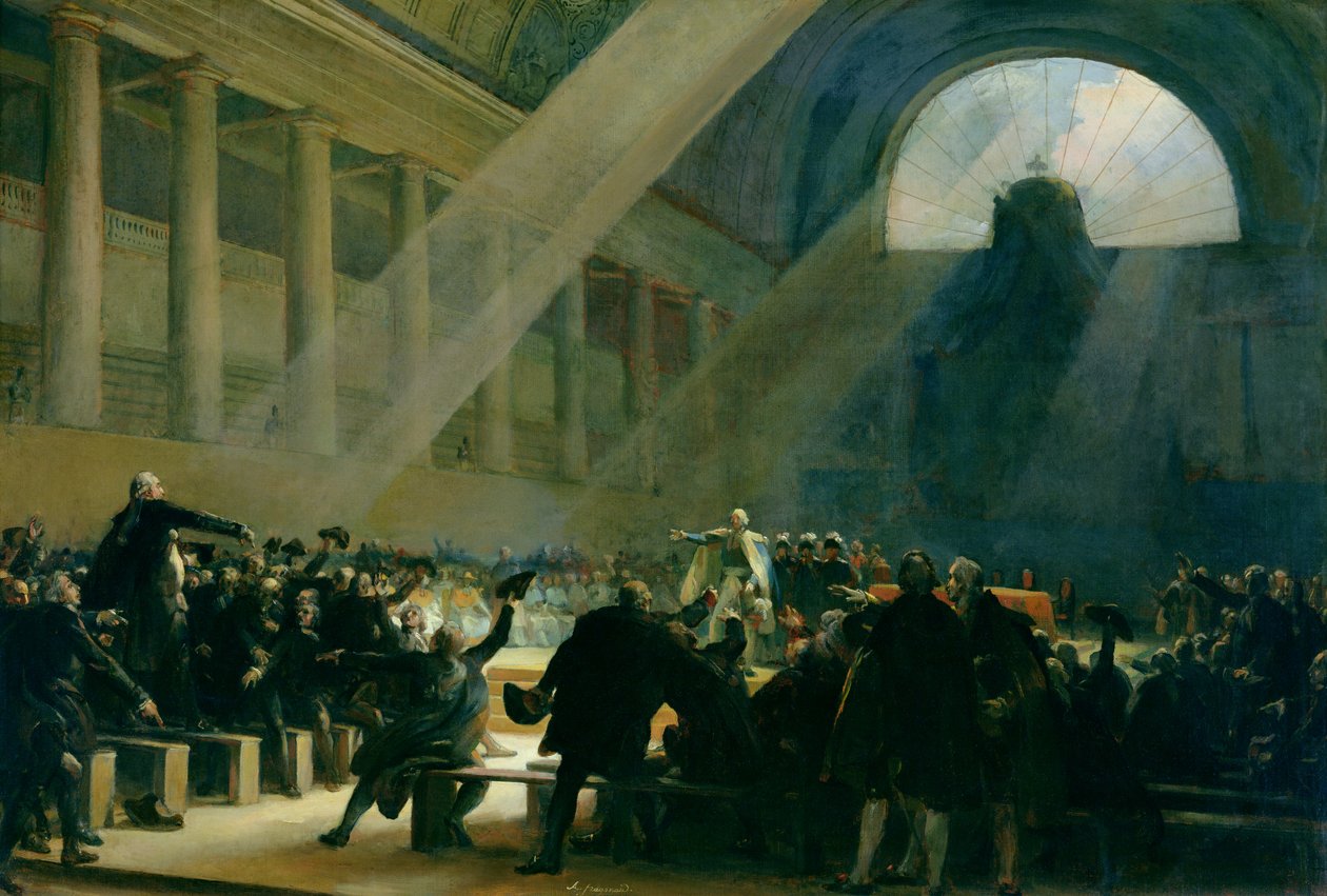 1830年1789年6月23日国会会議でミラボーがドリュー・ブレーズに答える 作： アレクサンドル・エヴァリスト・フラゴナール