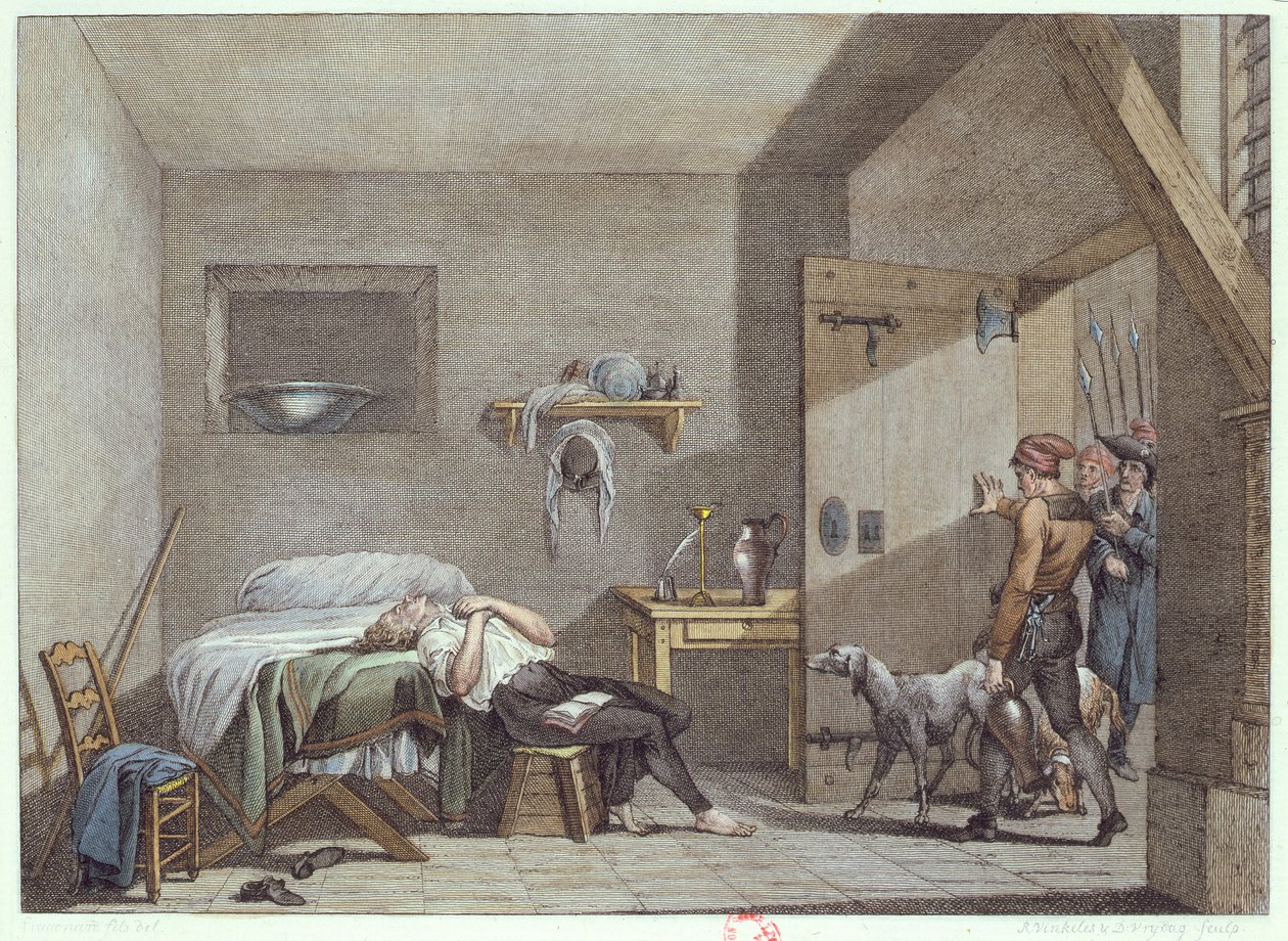1794年3月28日の刑務所におけるコンドルセの死 作： アレクサンドル・エヴァリスト・フラゴナール