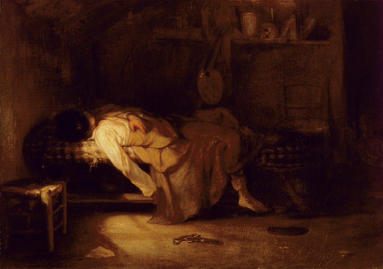 自殺、1836年 作： Alexandre Gabriel Decamps