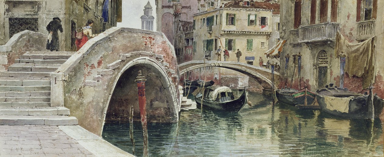 ヴェネツィア、1887（紙にトイレ） 作： アレクサンドル・ニコライエビッチ・ルーソフ
