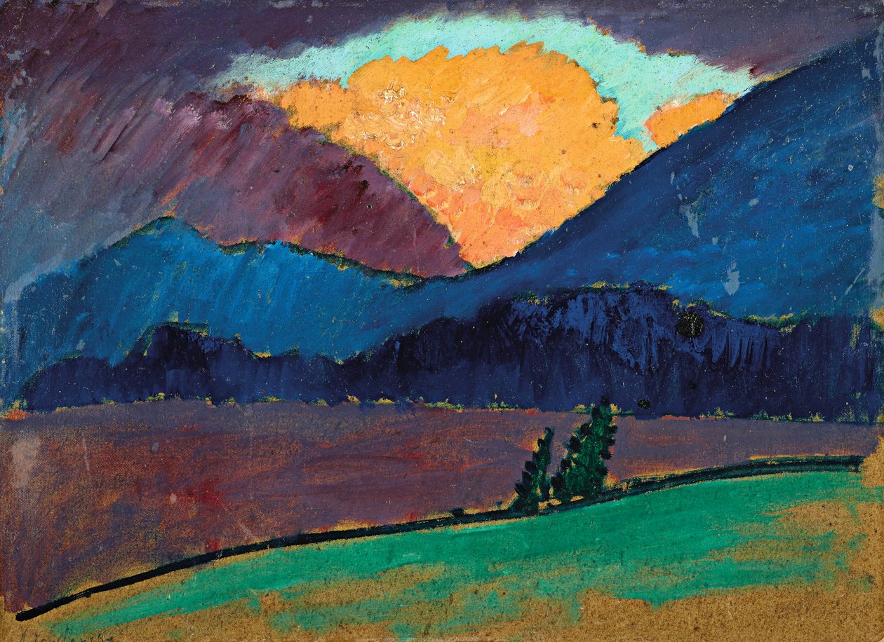 ムルナウの夏の夜、1908～1909年。 作： AlexeiJavlenskyから