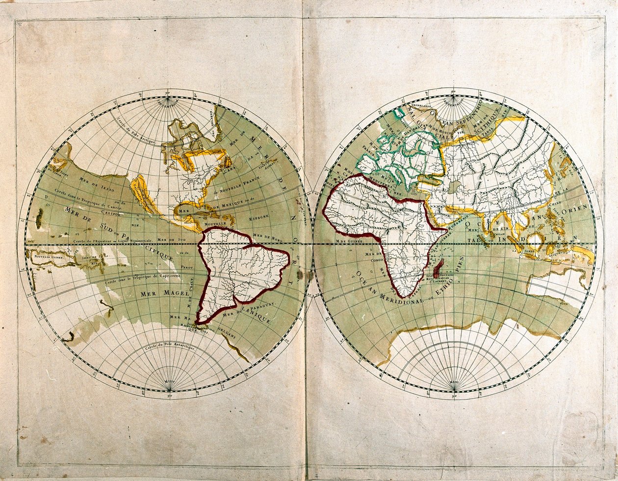 世界地図 作： アレクシス・ユベール・ジェイルロット