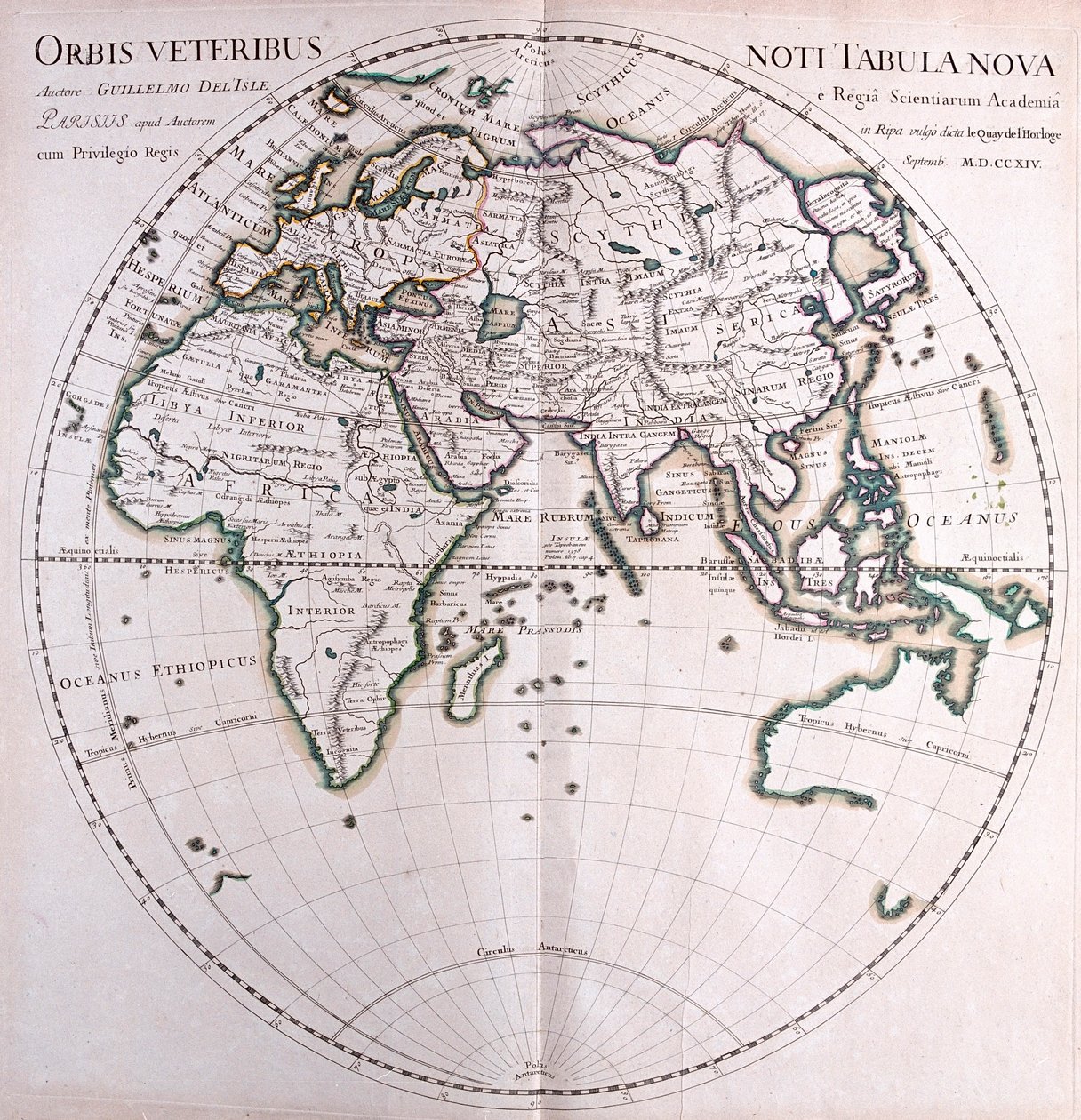 世界地図 作： アレクシス・ユベール・ジェイルロット