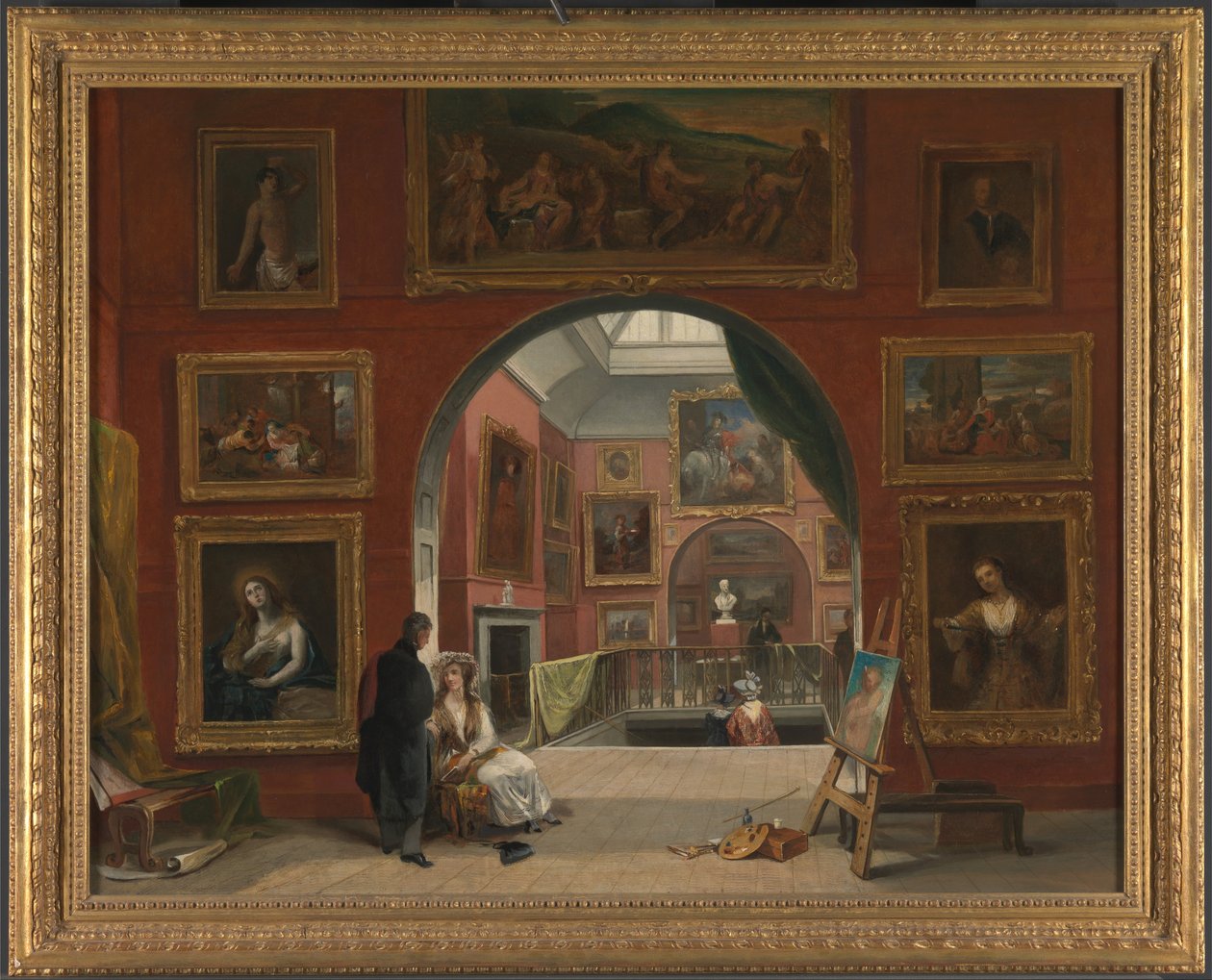 1832年夏、英国機関のオールドマスター展の内部 作： アルフレッド・ウールマー