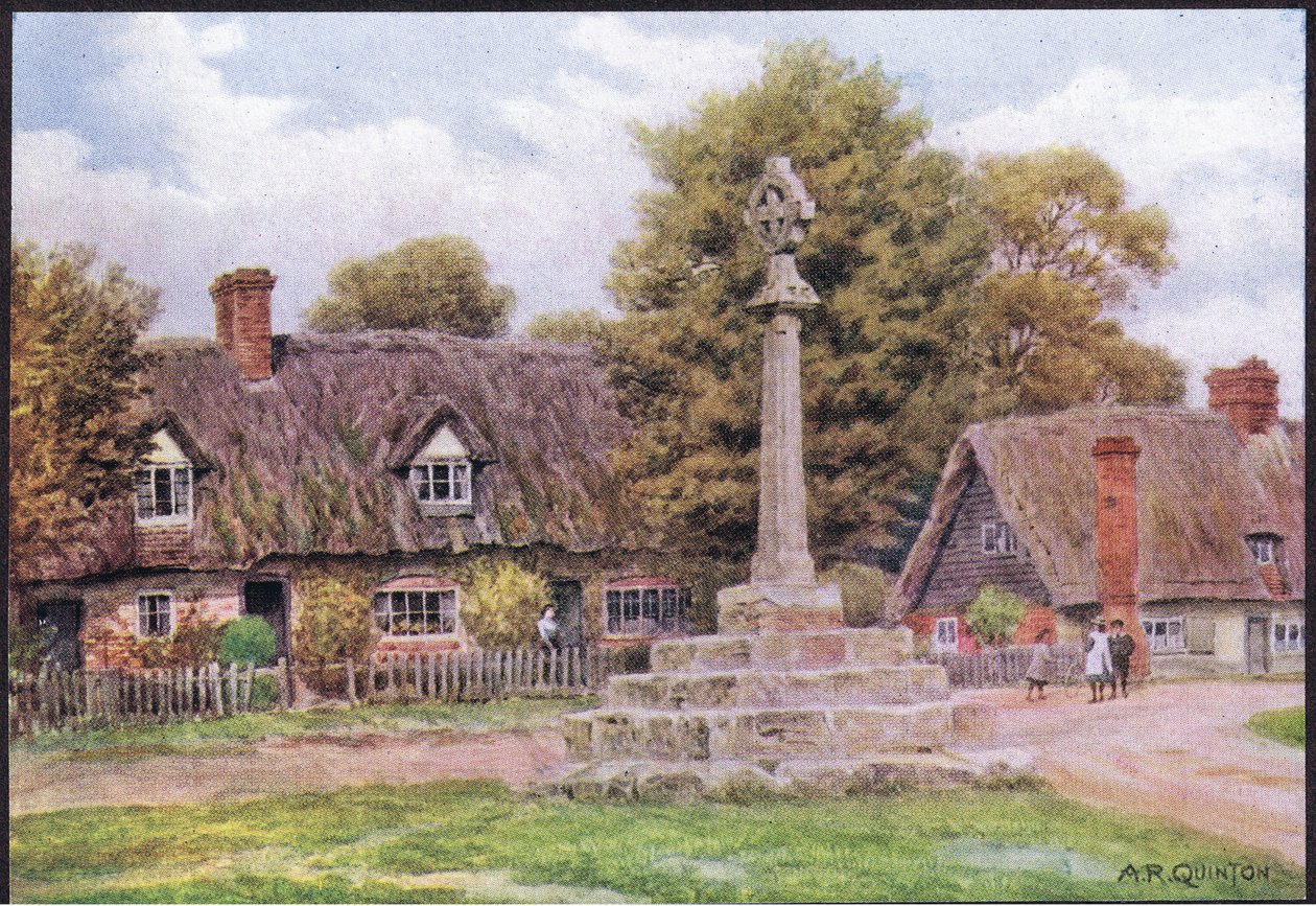 1912年にDent＆Sons Limitedが発行したThe Cottages and the Village Life of Rural EnglandのLong Wittenham、バークシャー 作： アルフレッドロバートクイントン