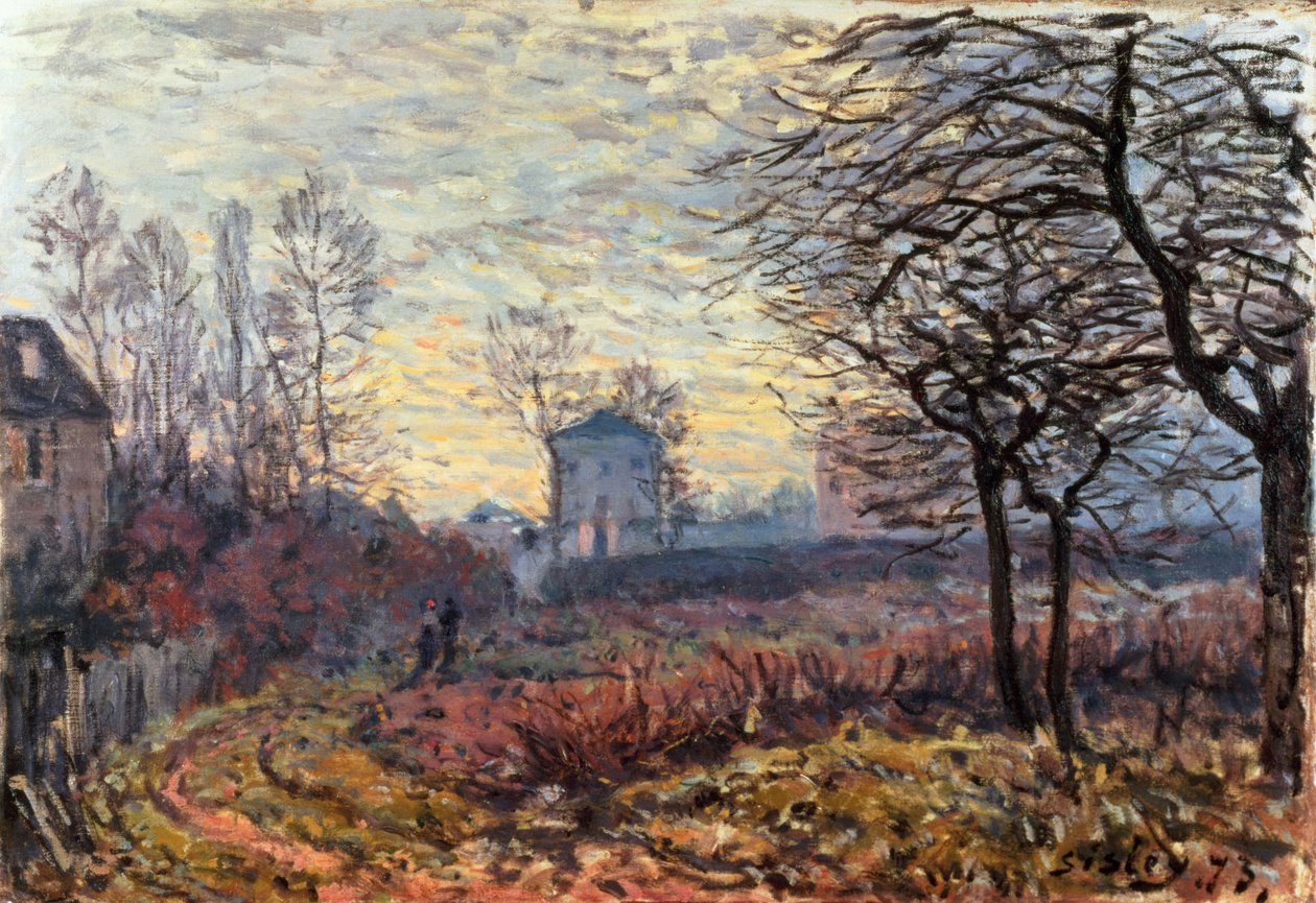 ルーヴェシエンヌの近くの風景、1873 作： アルフレッド・シスレー