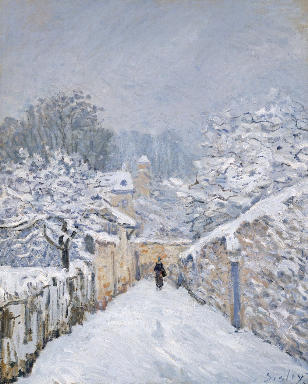 ルーベシエンヌの雪、1878 作： アルフレッド・シスレー