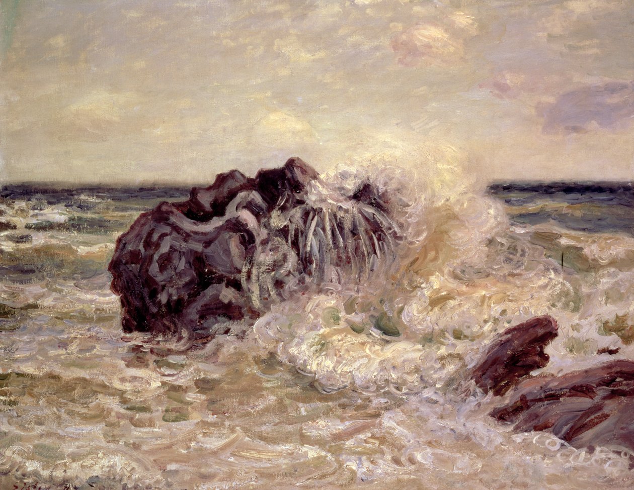 波、Lady&39;s Cove、Langland Bay、1897 作： アルフレッド・シスレー