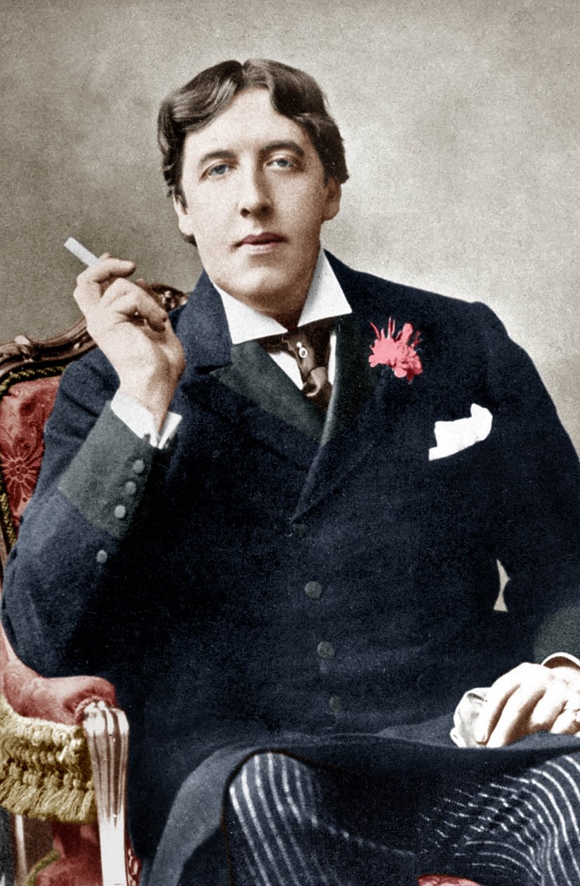 オスカー・ワイルド、1892年頃（モノクロ写真 作： アルフレッド・エリスとワレリー
