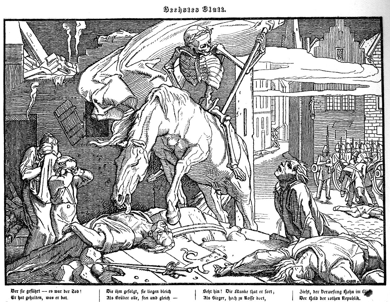 Totentanz 1848年。共和国の英雄としての死 作： アルフレッド・レテル