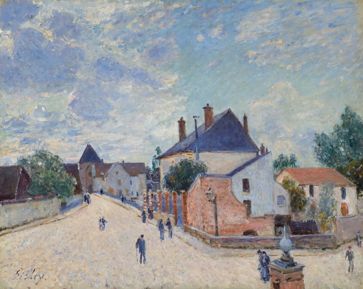 モレの通り、c。 1890年。 作： アルフレッド・シスレー