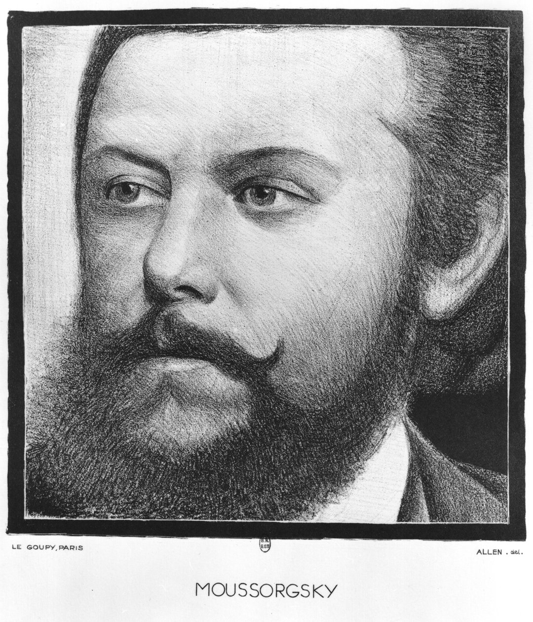 控えめなペトロヴィッチムソルグスキー（1839-81）の肖像 作： みなさん