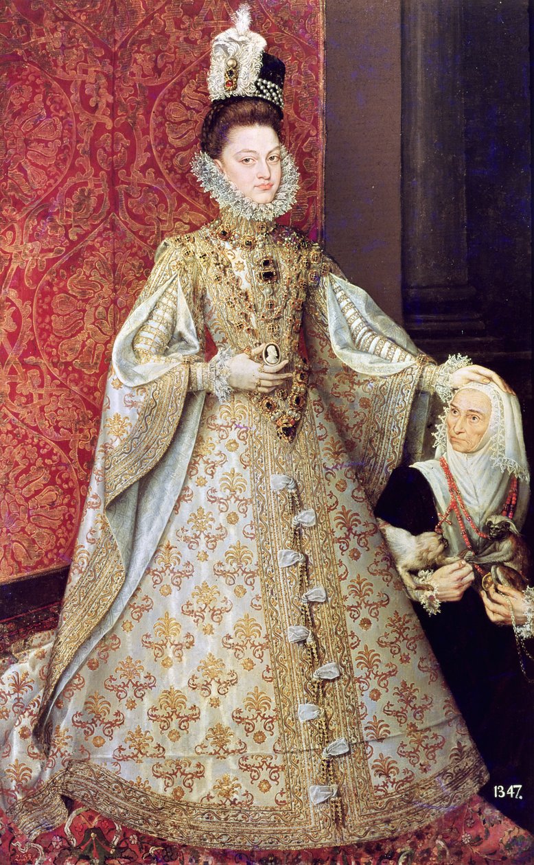 ドワーフとのインファンタイザベルクララユージニア（1566-1633）、マグダレナルイス、1580年頃 作： アロンソ・サンチェス・コエロ