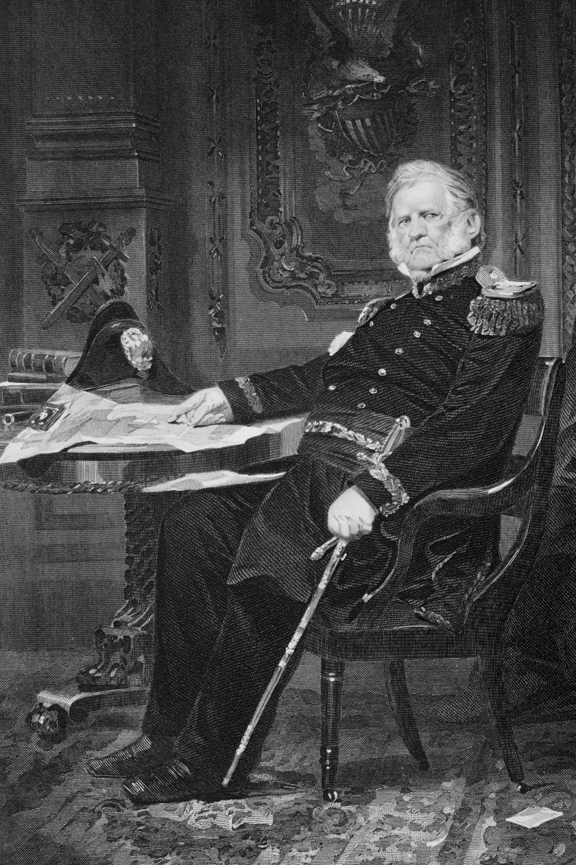 ウィンフィールド・スコットの肖像（1786-1866） 作： アロンゾチャペル