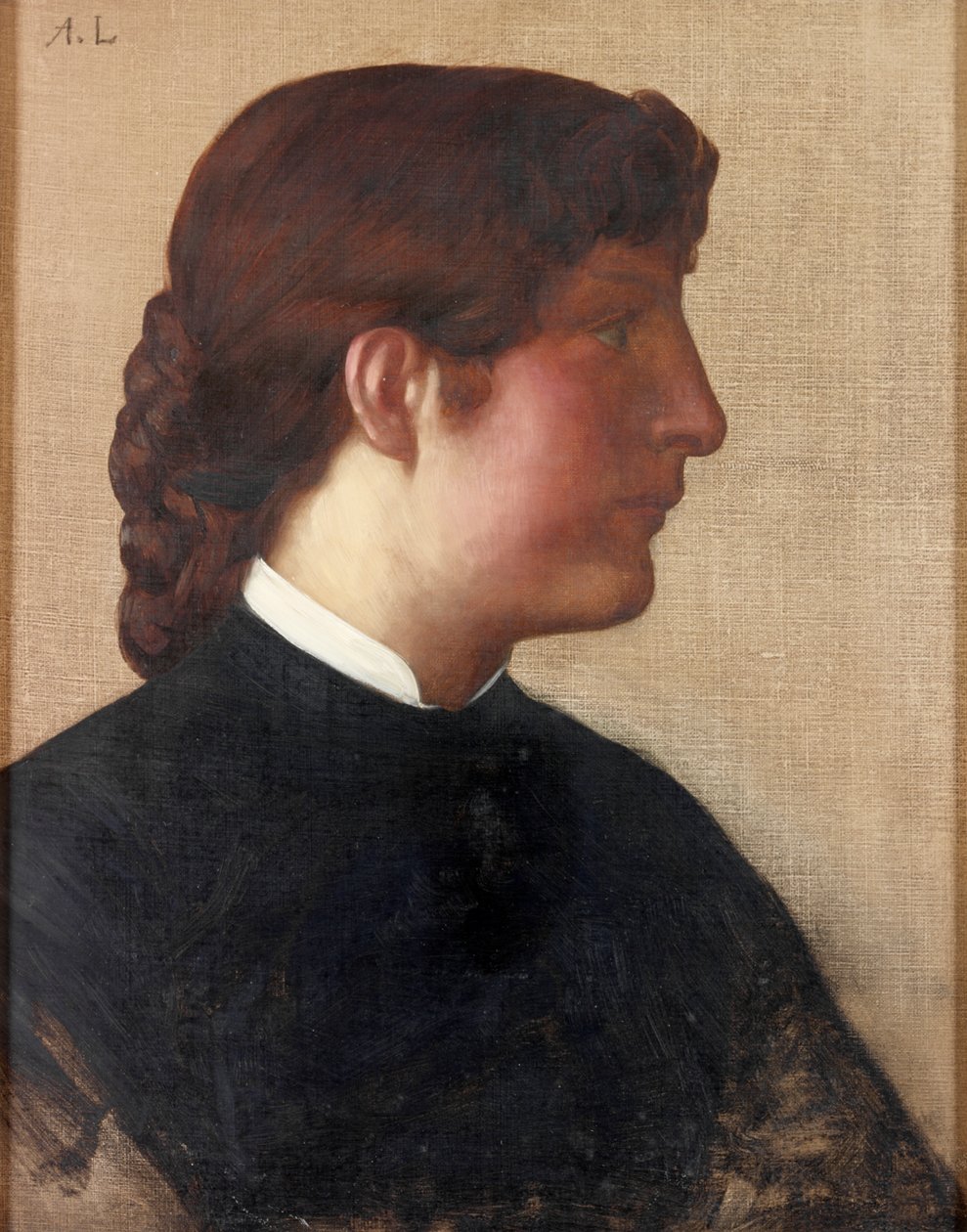 女性の肖像、c.1879 作： アルフォンス・レグロス