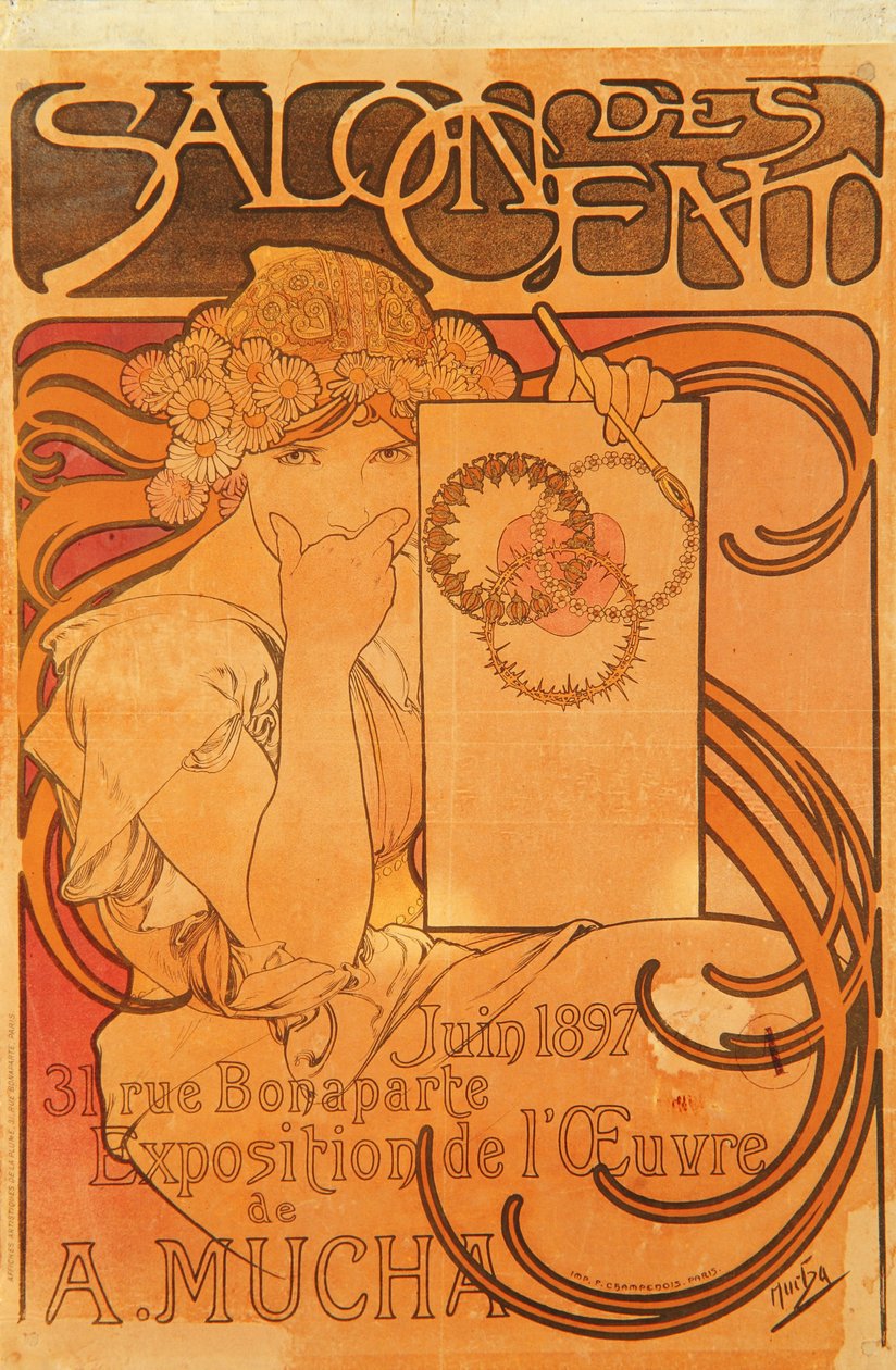 サロンデセント、1897年 作： アルフォンス・ミュシャ