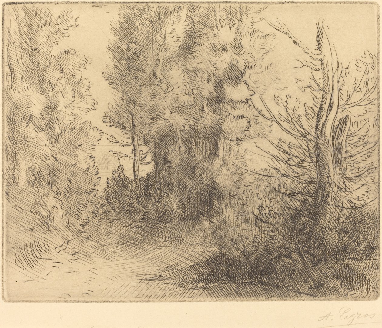 Landscape: Near Chailleux Paysage: Pres Chailleux. 作： アルフォンス・レグロス