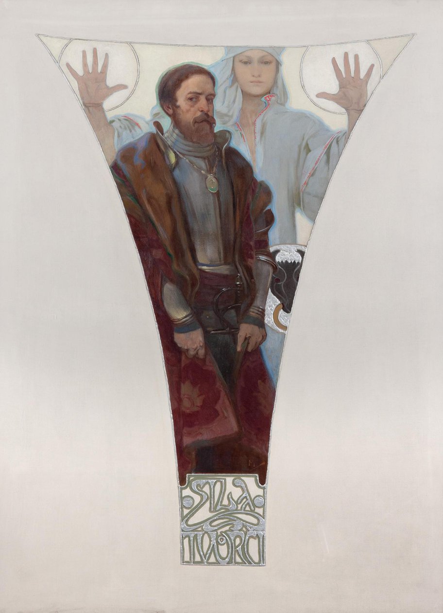 ペルンシュタインのジョン、1911 作： アルフォンス・ミュシャ