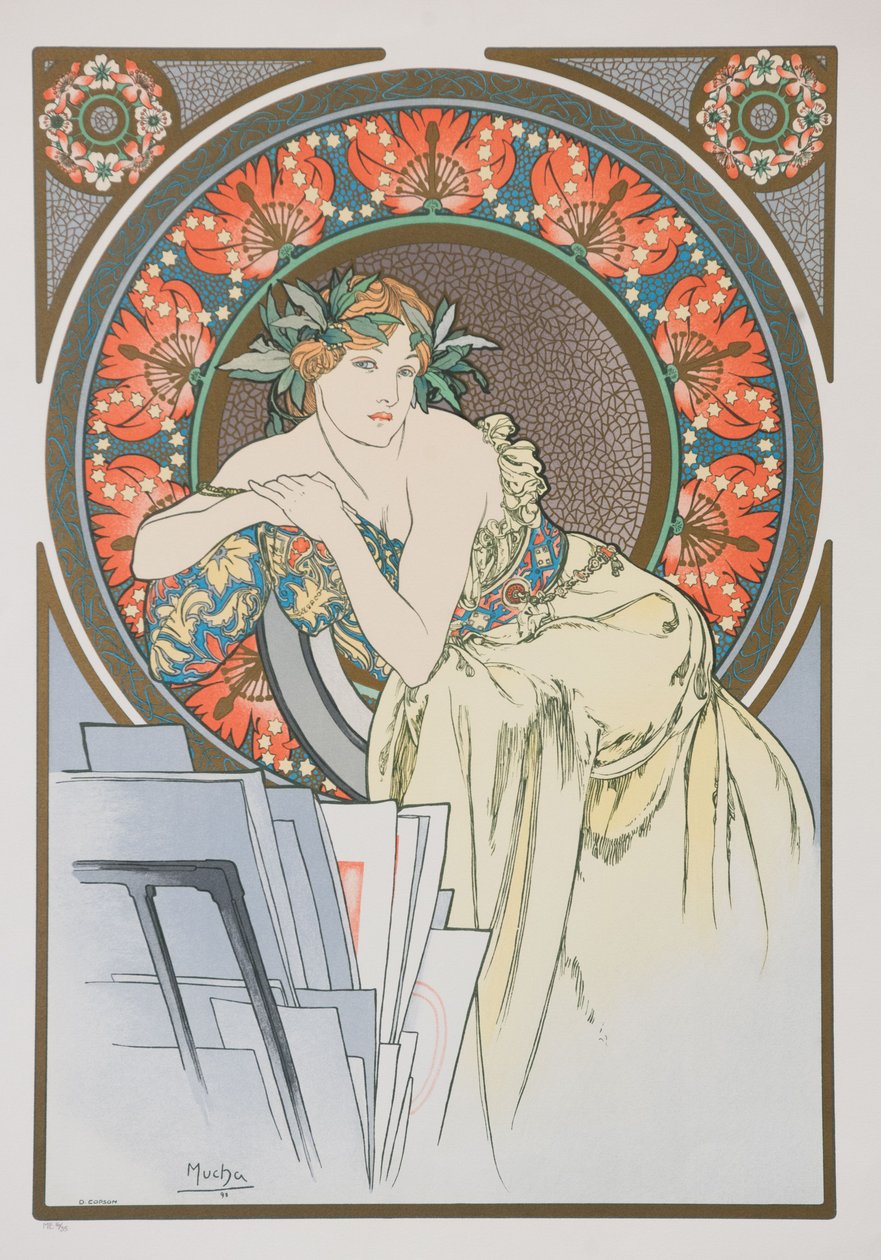 ケシの女、1898年。 作： アルフォンス・ミュシャ