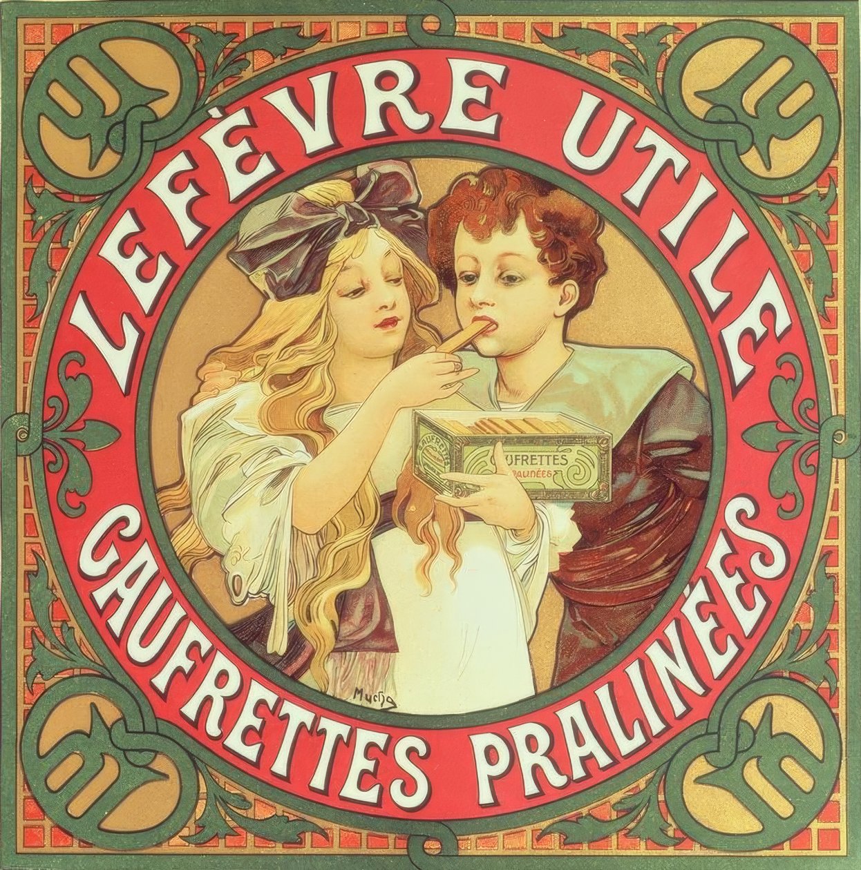 Lefèvre-Utile- Pralineウェーハ 作： アルフォンス・ミュシャ