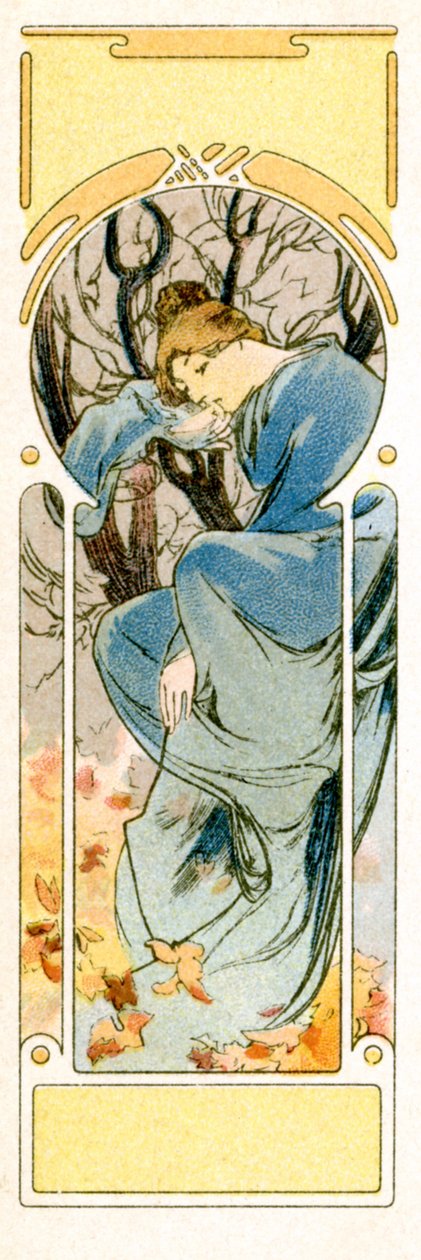 「冬」、1900 作： アルフォンス・ミュシャ