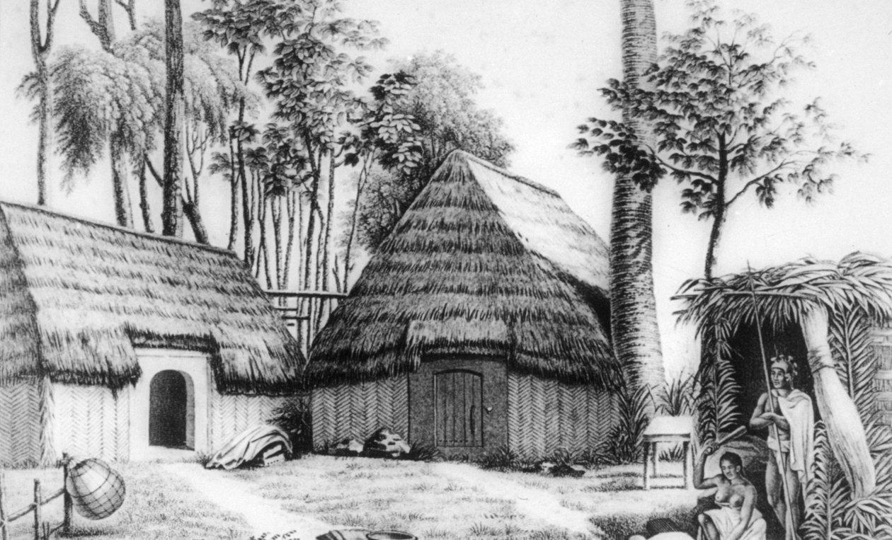首長の家、カライモク、1819年。 作： アルフォンスペリオン