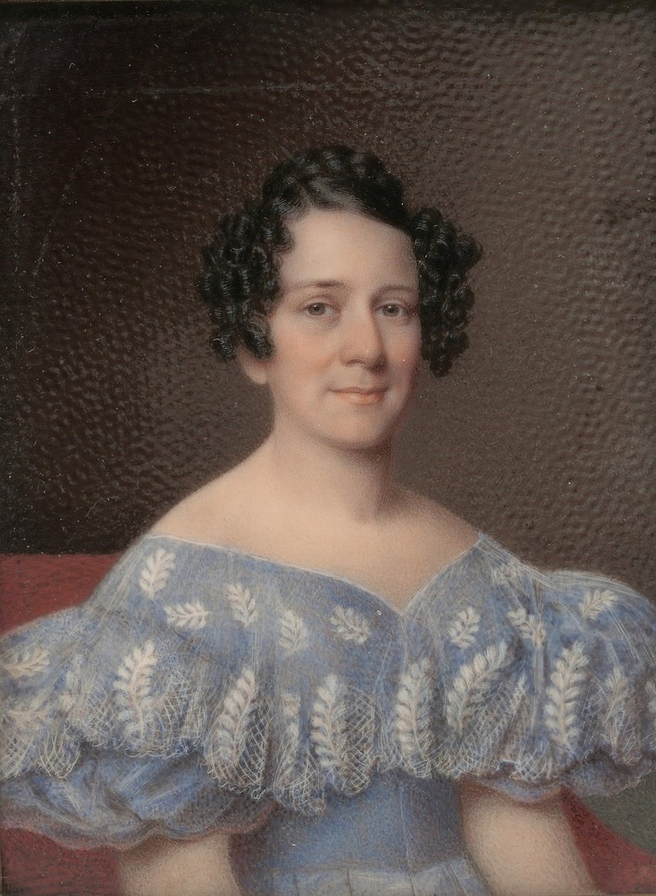 婦人の肖像、ca。 1835年。 作： アルバンクラーク