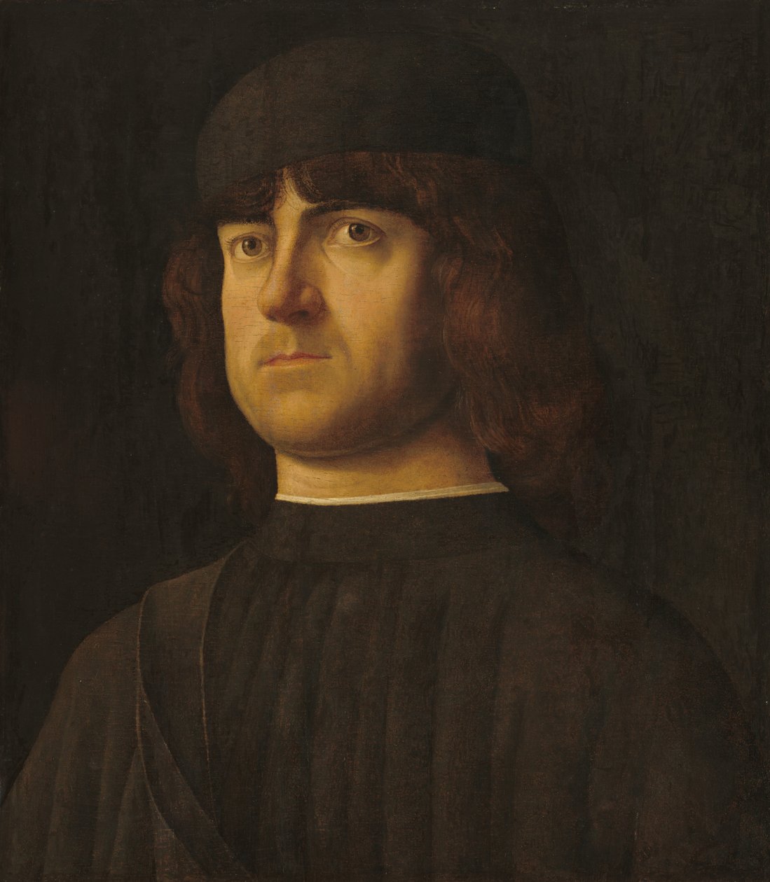 男の肖像、c。 1495年。 作： アルヴィーゼ・ヴィヴァリーニ