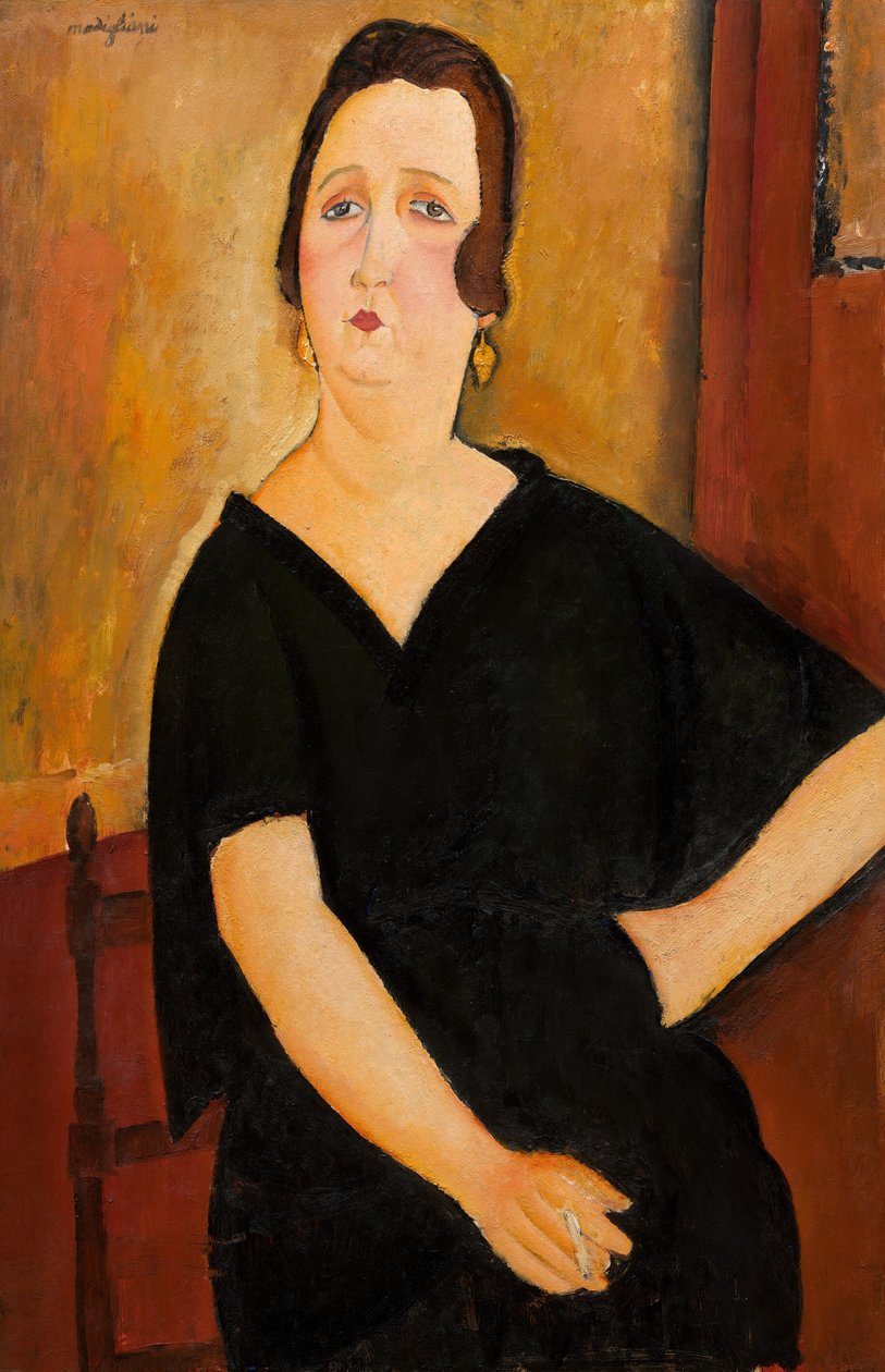 タバコを吸うアメデ夫人、1918年。 作： アメデオ・モディリアーニ