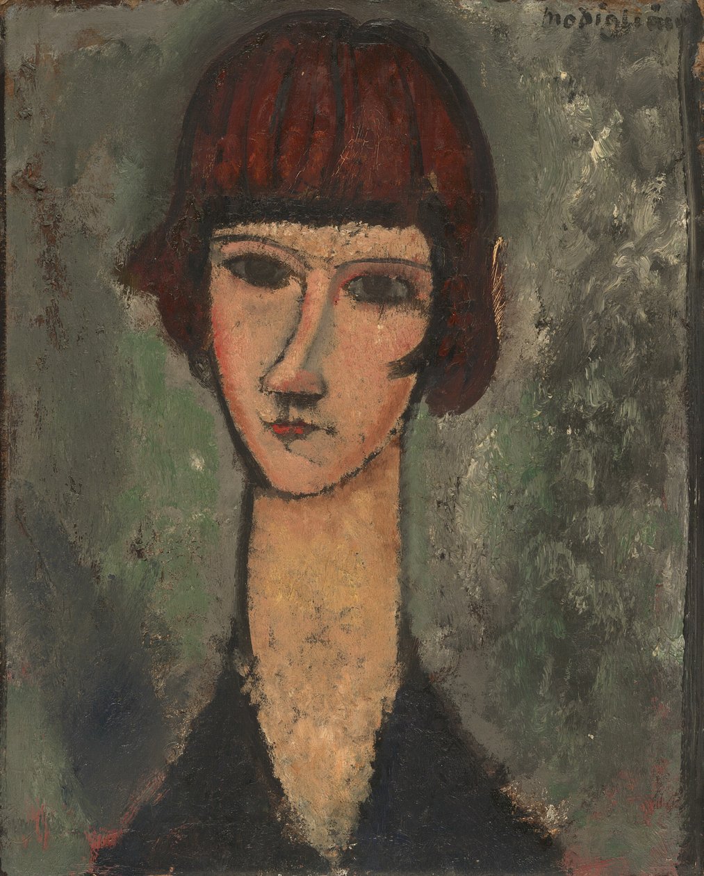 女性の肖像、c。 191719. 作： アメデオ・モディリアーニ