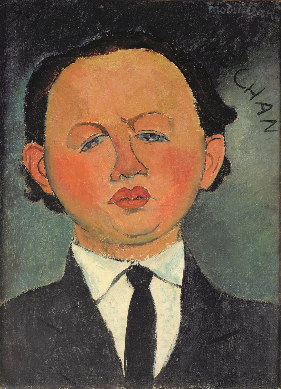オスカー・ミエスタニノフ（1886-1956）1917 作： アメデオ・モディリアーニ