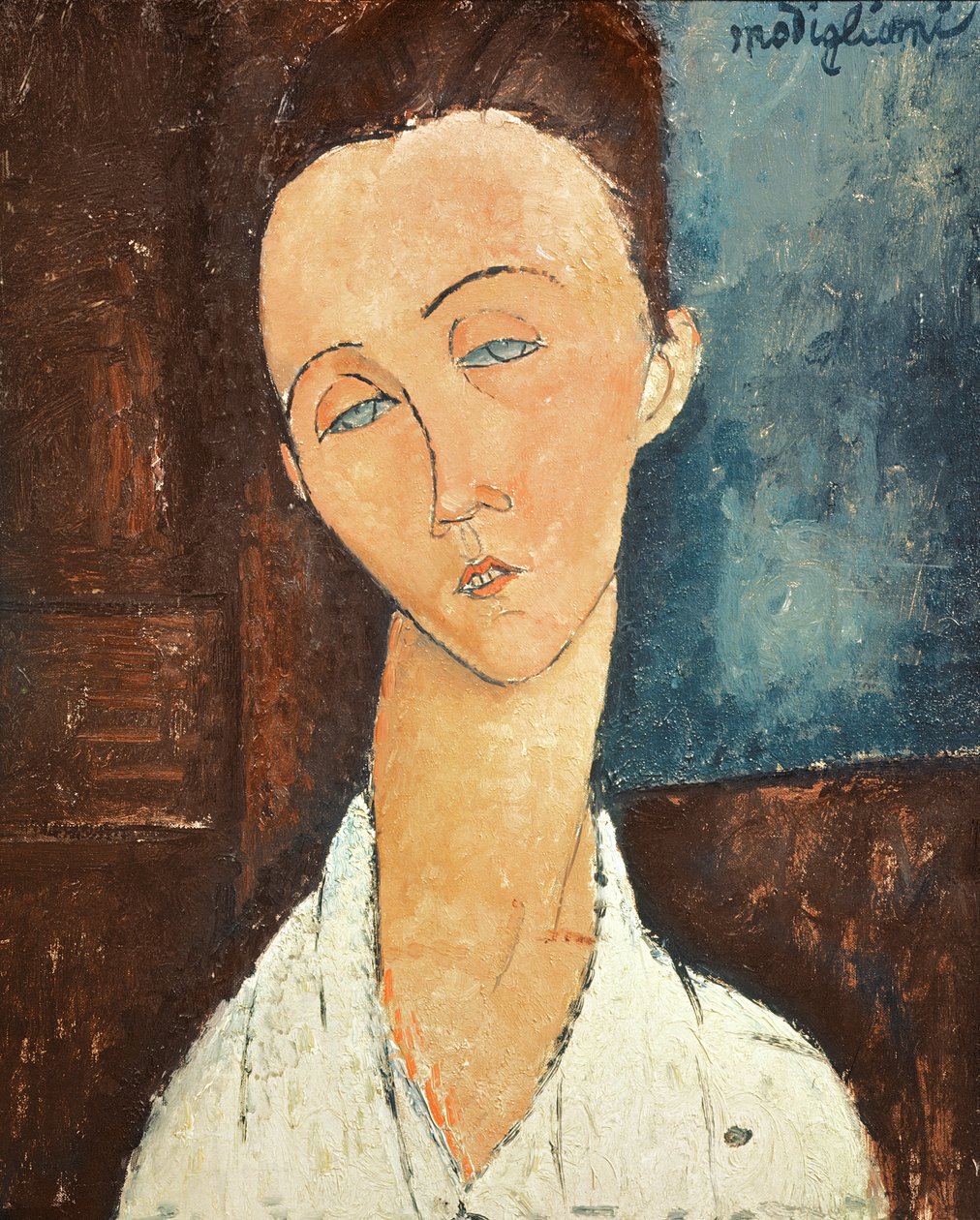 ルニアチェコフスカの肖像、1918年 作： アメデオ・モディリアーニ