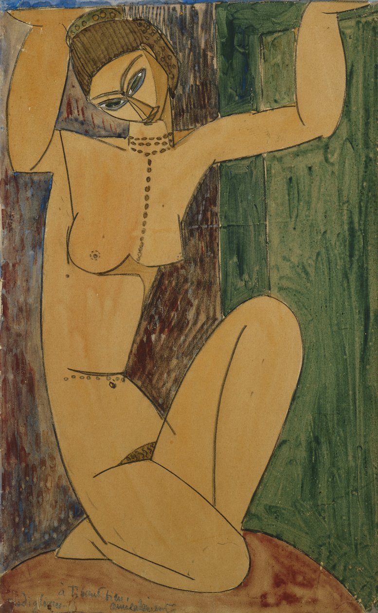 カリャチド;カリアタイド、1913 作： アメデオ・モディリアーニ