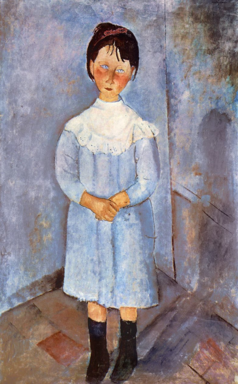 青の少女、1918 作： アメデオ・モディリアーニ