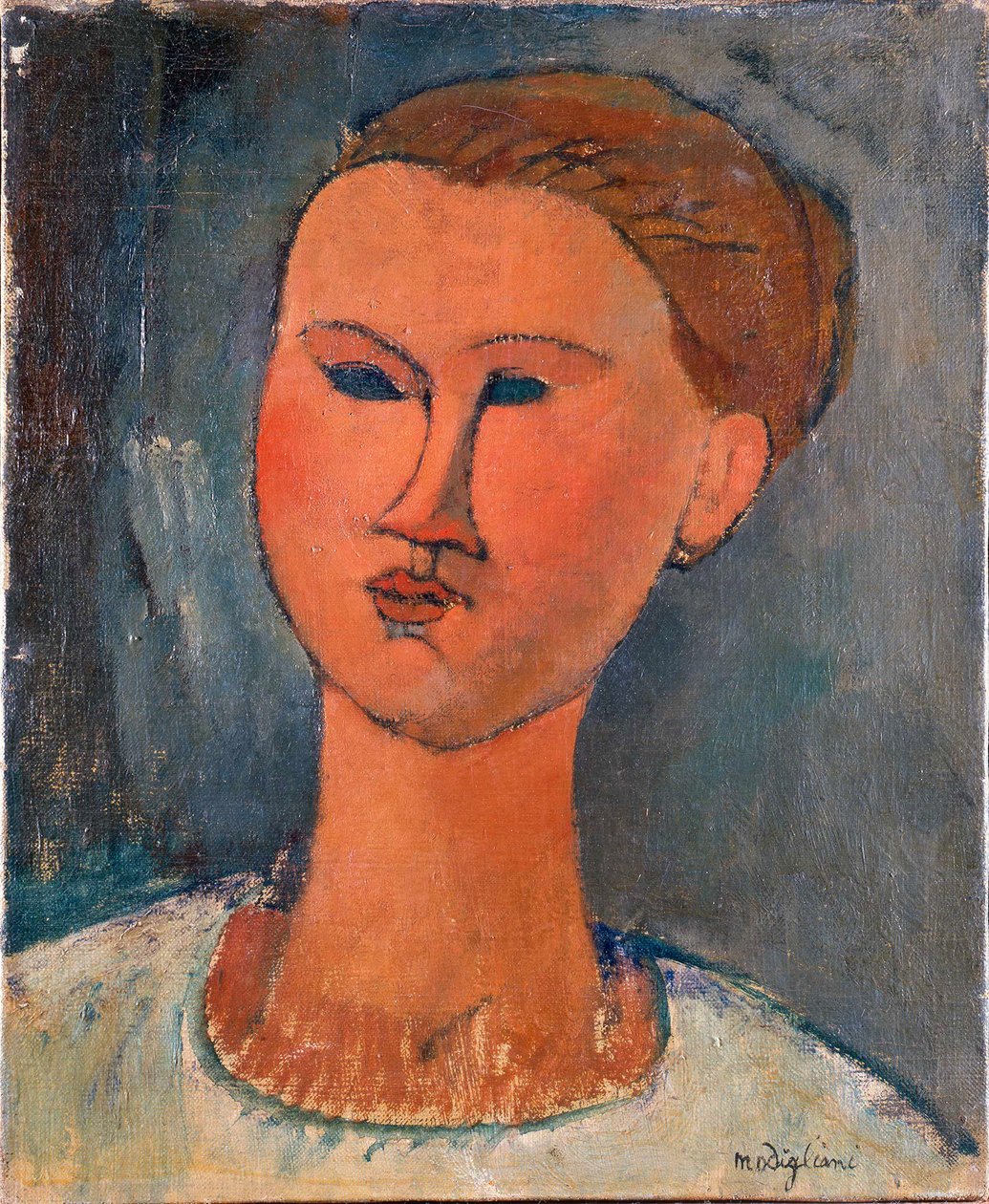 若い女性の頭部 作： アメデオ・モディリアーニ