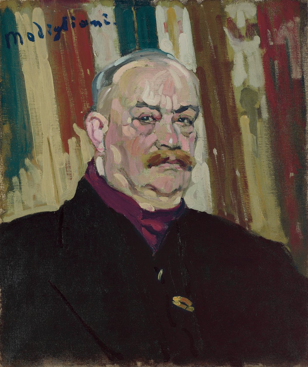 ジョセフ・リーバイの肖像、1909年頃 作： アメデオ・モディリアーニ
