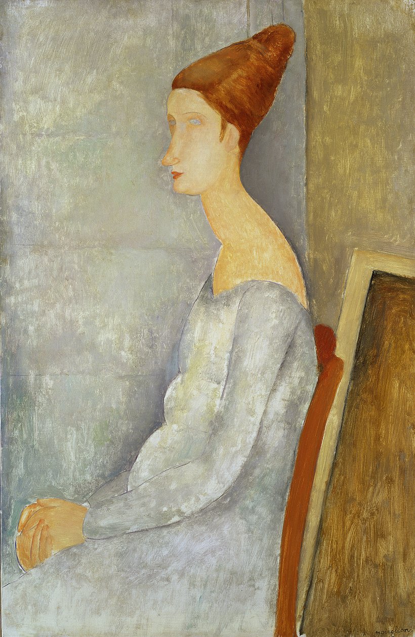 ジャンヌ・ヘブテルヌの肖像、1918 作： アメデオ・モディリアーニ