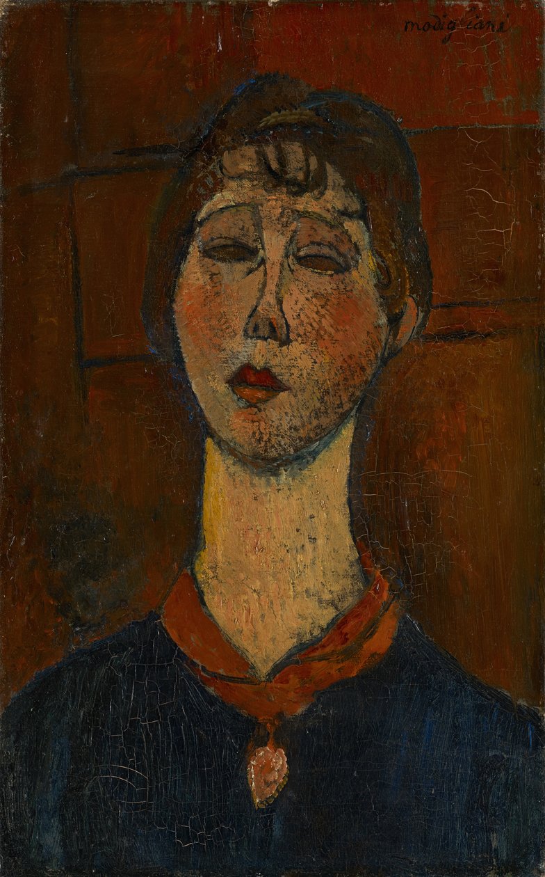 マダムドリヴァルの肖像、c.1916 作： アメデオ・モディリアーニ
